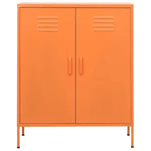 Berkfield Storage Cabinet Orange 80x35x101.5 cm Steel