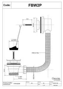 McAlpine Chrome Plated Combined Bath Waste and Overflow 1.5'' FBW2P