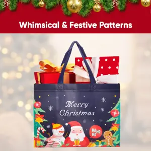 Pack of 12 Christmas Gift Bags - 4 Designs