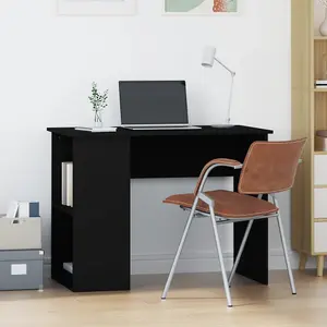 Berkfield Desk Black 100x55x75 Engineered Wood