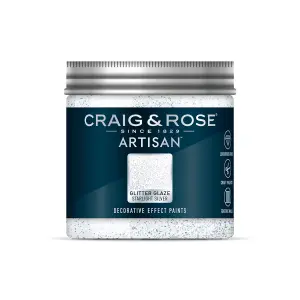 Craig & Rose Artisan Starlight Silver Glitter effect Topcoat Special effect paint, 300ml