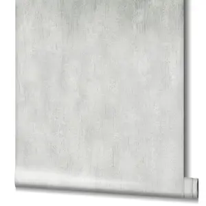 Galerie Air Collection Silver Industrial Effect Textured Wallpaper Roll