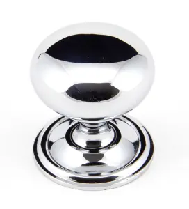 From The Anvil Polished Chrome Mushroom Cabinet Knob 38mm