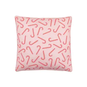 Gallery™ Pink Candy Cane Indoor Christmas Cushion (L)45cm x (W)45cm