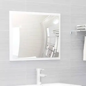 Berkfield Bathroom Furniture Set High Gloss White Engineered Wood