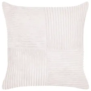 Set of 2 Cushions MILLET Corduroy 43 x 43 cm Solid Off-White