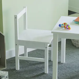 Junior Vida Pisces White Kids Table & Chairs Set