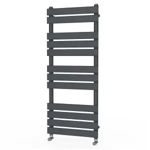 Rinse Flat Panel Anthracite Towel Radiator Bathroom Heated Towel Rail 1200x500mm