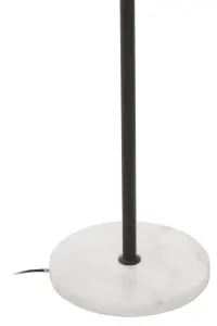 Interiors by Premier Versatile Black Finish Metal Floor Lamp, Sturdy And Stable Bedroom Lamp, Minimalist Tall Livingroom Lamp