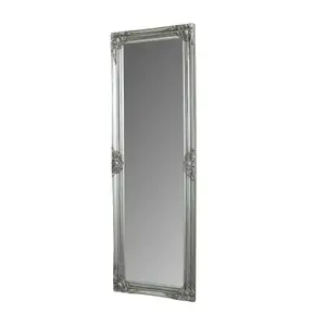 Melody Maison Tall Silver Ornate Mirror 47cm x 142cm