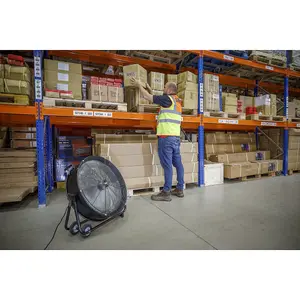 24" Industrial High Velocity Drum Fan - 2 Speed Settings - Wheeled Tilting Stand