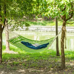 Outsunny Hammock Outdoor Garden Camping Hanging Swing Portable Travel Green