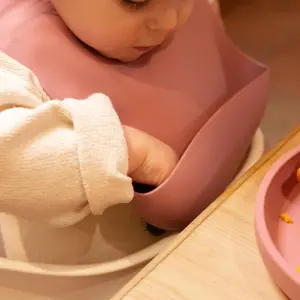 Tiny Dining - Baby Silicone Suction Weaning Set - Dusty Rose - 5pc