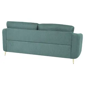 3 Seater Fabric Sofa Green TROSA