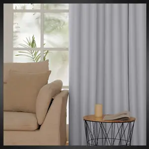 Deconovo 100% Blackout Curtains Eyelet Thermal Faux Linen Blackout Curtains for Bedroom 52 x 84 Inch Milk White Two Panels