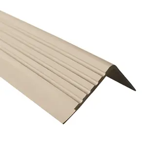 Stair non anti slip nosing rubber angle step edge trim PVC RS 150cm beige