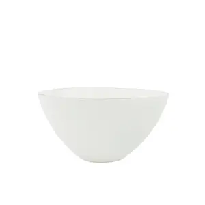 Abbesses 4 Piece Rice Bowl Set (Set of 4) White/Platinum