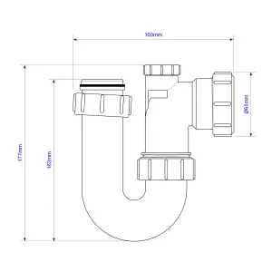 McAlpine Swivel Trap (Dia)40mm