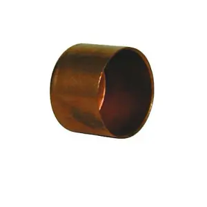 Copper End feed Stop end (Dia)15mm, Pack of 2