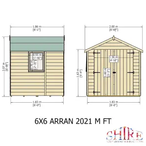 Shire Arran Shiplap Shed with Window and Double Doors