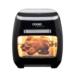 Cooks Professional Digital Air Fryer Oven with Rotisserie 11L Oil Free Cooking 2000W - Black