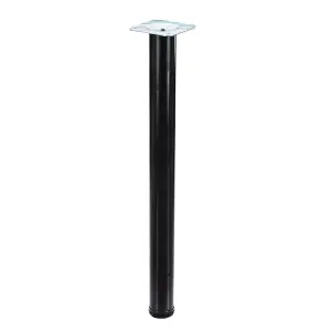 Rothley Painted Black Table leg (H)710mm (Dia)60mm