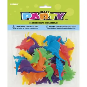 Unique Party Dinosaurs Toy (Pack of 24) Multicoloured (One Size)