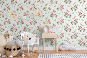 SK Filson Aqua Floral Wallpaper