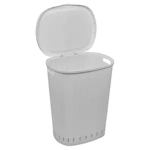 Artic Plastic Laundry Basket White