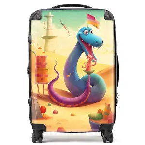 Snake On A Beach Holiday Suitcase - Medium