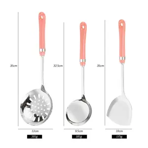 Shela 7 Piece Kitchen Utensil Set (Set of 7) Pink/Silver