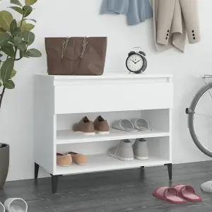 Berkfield Shoe Cabinet White 70x36x60 cm Engineered Wood