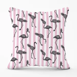 Pineapple Flamingo Outdoor Cushion 45cm x 45cm