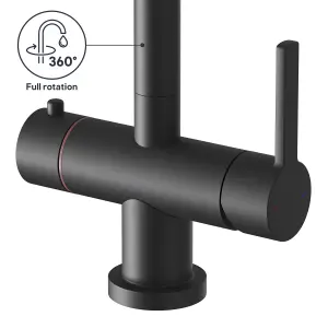 GoodHome Aji Matt Black Boiling water tap