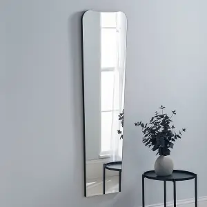 Irregular Frameless Black Full Length Mirror 148(h)x46cm(w)