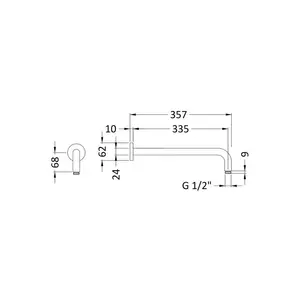 Wall Mounted Shower Arm