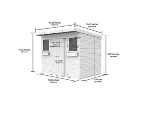 DIY Sheds 8x8 Pent Summer Shed Loglap