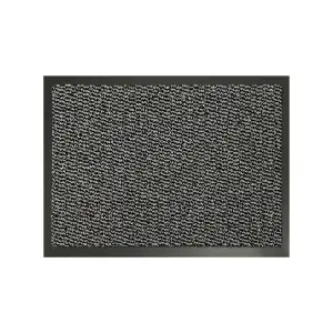 KAV Pack of 2 Door Mat Dirt Trapper for Indoor and Outdoor Non Slip, Floor and Kitchen Doormats Super Absorbent (40 X 60) (Grey)