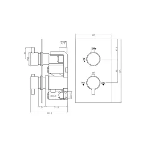 ENKI Venice Chrome Single Outlet Brass Thermostatic Twin Shower Valve TSV066