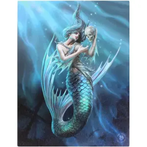 Anne Stokes Sailors Ruin Canvas Print Blue (19cm x 25cm x 1.5cm)