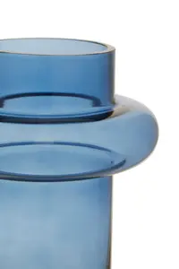 Interiors by Premier Cabrina Small Blue Glass Vase