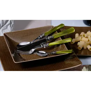 Rivadossi Sandro 16 Piece Stainless Steel Cutlery Set , Service for 4 Olive Green