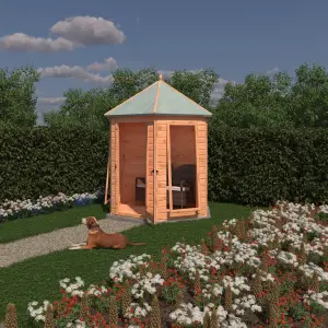 Kendall Hexagon Summerhouse with 2 opening windows