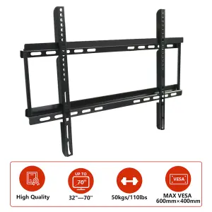 SunDaze 32"-70" Fixed TV Wall Bracket For LED LCD Plasma & Curved Screens