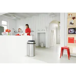 Brabantia 60 Litre Touch Bin Matt Steel / Matt Steel