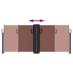 Berkfield Retractable Side Awning Brown 100x1000 cm