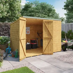 BillyOh Master Tongue and Groove Pent Wooden Shed - 8x6 - Windowless