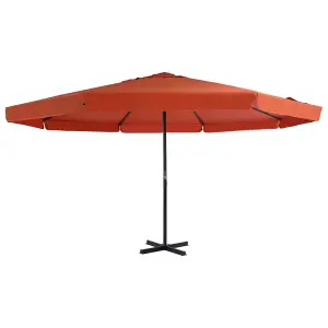 Berkfield Outdoor Parasol with Aluminium Pole 500 cm Terracotta