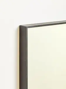 Interiors by Premier Contemporary Black Small Square Wall Mirror, Reflective Wall Mirror, Versatile Antique Mirror for home