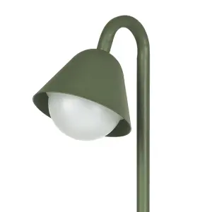 GoodHome Denar Matt Green LED Outdoor Stake light (D)120mm